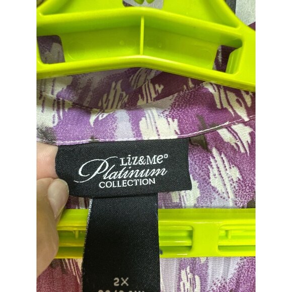 Liz & Me Platinum Collection Women’s Button Blouse Size 2X (22/24W) EUC - Picture 3 of 6
